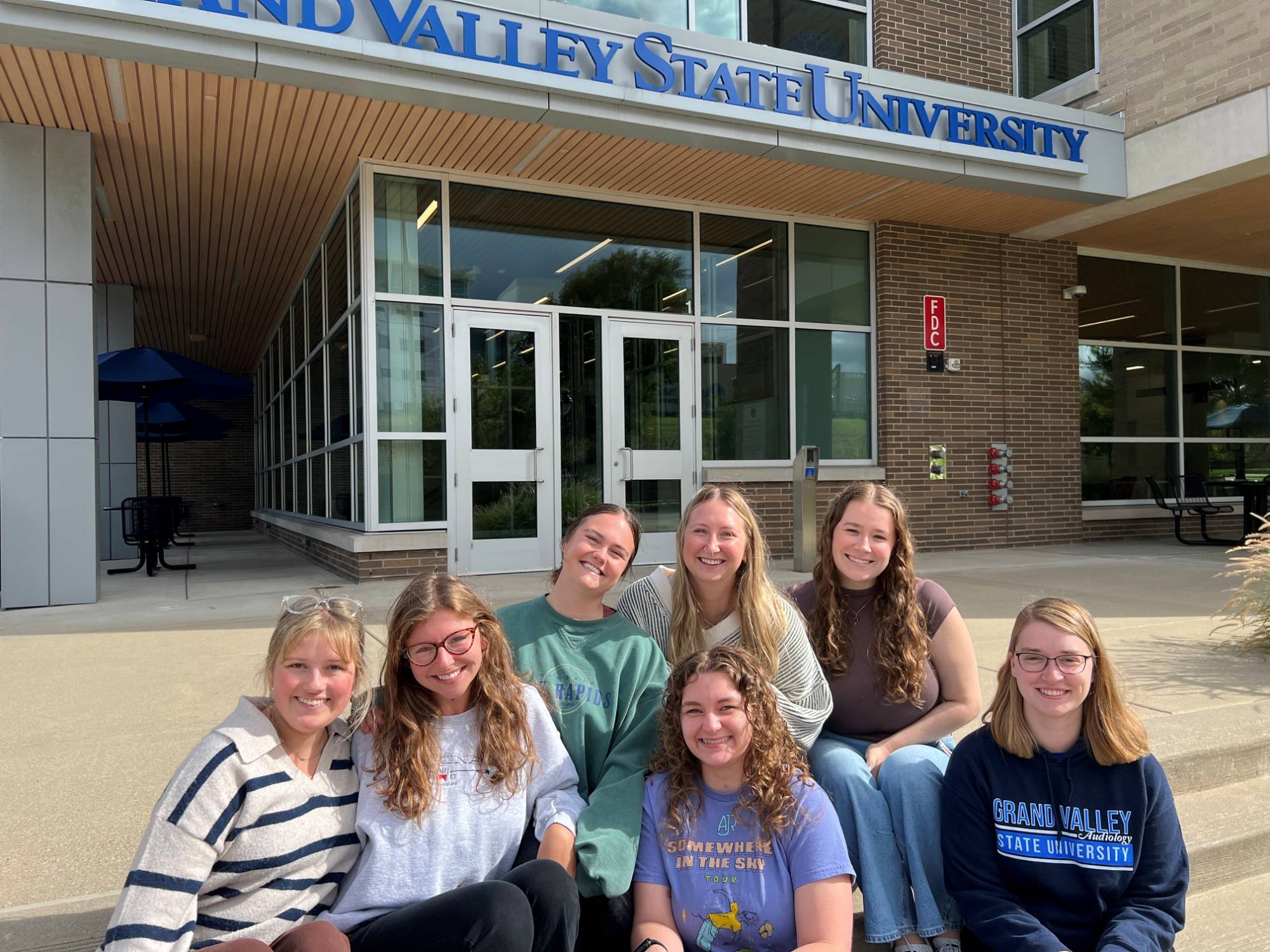 Group photo of 2024/2025 e-board members for the NSSLHA - AUD Chapter